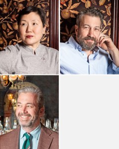 (L-R) Sohui Kim, Ben Schneider and St. John Frizell Brooklyn’s culinary stars- CREDIT:  Lizzie Munro